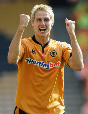 david edwards david edwards celebrates scoring the 2nd goal for wolves