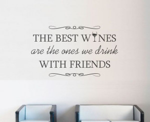 Wine Quote Wall Decal - Home Decor Decal