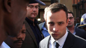 Oscar Pistorius leaves the high court in Pretoria, South Africa (AP)