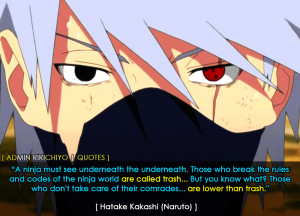 hatake kakashi quote anime animeman copyninja hatake hatakekakashi ...