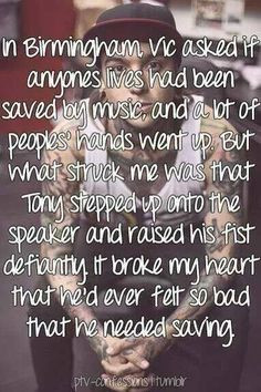 This breaks my heart, makes me cry, and makes me wanna give Tony the ...