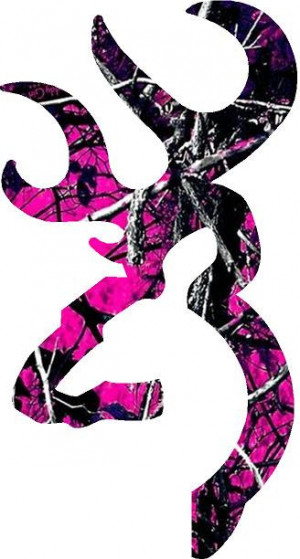 Browning style deer Muddy Girl Pink camo decal/Sticker Printed, Indoor ...