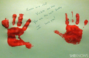 Handprints for Valentine's Day