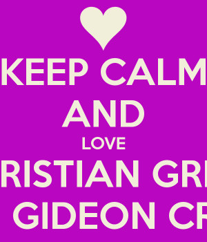 keep calm and love christian grey and gideon cross poster