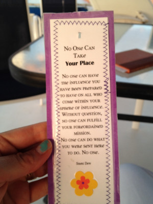 No one can take your place