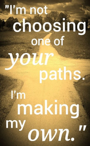 some inspirational quote and I began to mock it because of how cliche ...