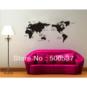 ... map Unique Service, Custom Made Wall Decal, Vinyl Quotes Stickers