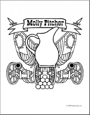of 1 clip art us folklore molly pitcher coloring page coloring page