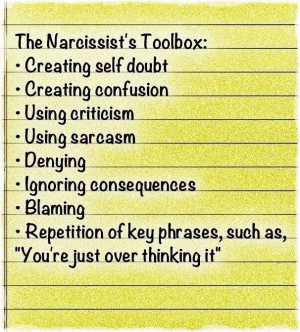 Narcissists toolbox, my mom