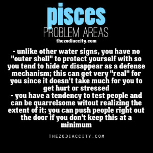 Zodiac Pisces problem areas.