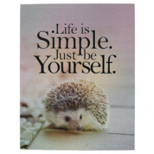 Life Is Simple Cute Hedgehog Inspirational Quote Puzzles