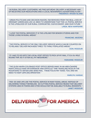 ... tell us about the importance of the mail to rural communities
