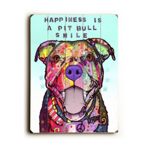 Pitbull Art: Happiness is a Pitbull Smile (Dean Russo)