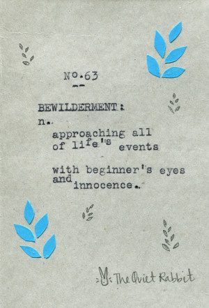 quotes for inspiration: bewilderment///love this design also ...
