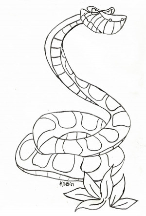 Share Khan With Kaa Coloring Page