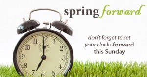 ... to spring forward at 2 a m by moving your clock forward one hour