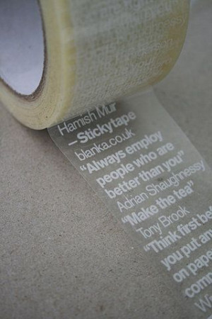 Sticky advice — Packing tape with quotes. TypeNeu: An Odyssey in ...