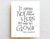 dumbledore quote harry potter movie quote print set of 3 insp ...
