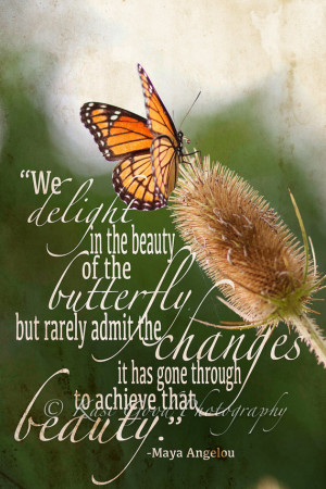 Inspirational Butterfly ART QUOTE - Wall Art Print - 8x12 Photograph