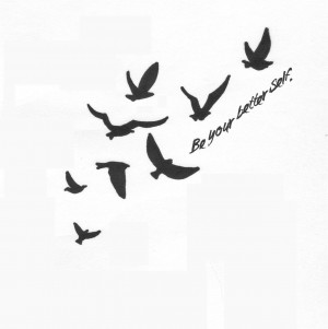 Simple Flying Birds Tattoo Design