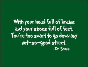 Dr Seuss Wall Decal 'With Your Head Full Of Brains' by InitialYou, $24 ...