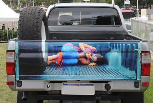 STRANGE TRUCK ACCESSORIES - PICKUP TRUCK TAILGATE PAINTED TO LOOK LIKE ...