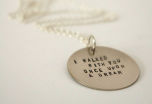 Metal Stamped Necklace Quote from Disney's by tabbycatdesign, $22.00