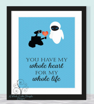 ... - Wall-E & Eve - love, family {CUSTOM QUOTE AVAILABLE} Love, Family
