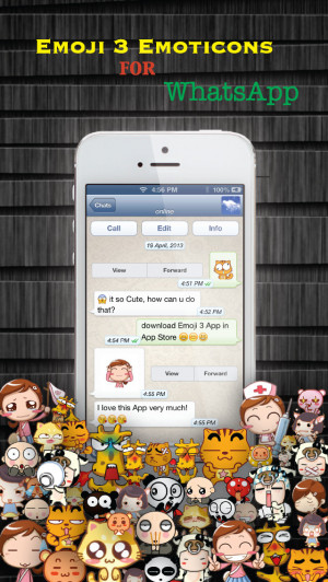 Emoji 3 Emotico­ ns for Whats.Ap­ p, Kik Messenge­ r, SMS, WeChat