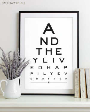 Wall Art Print Eye Chart - love quote art typography poster ...