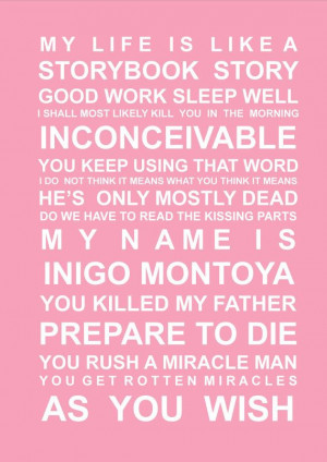 Princess Bride quotes A5 Subway Art Print by HarperGrace on Etsy, $8 ...