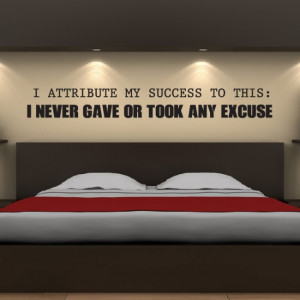 ... my success to this Wall Sticker Inspirational Quotes Wall Art