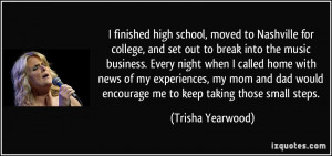 finished high school, moved to Nashville for college, and set out to ...