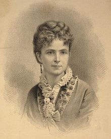 lithograph of Ann Eliza Young, sometime between 1869 and 1875