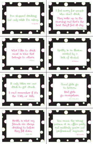 ... Dots Wine Labels - Set of 8 contains all 8 sayings above - $10
