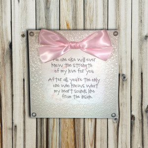 Mom and Baby Love/Bond Quote Plaque 8x8 by lovingLeighYours, $26.00