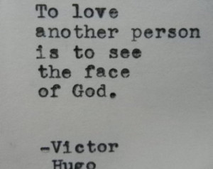 card VICTOR HUGO Love Quote Victor Hugo Hand Typed Typewriter Quote ...