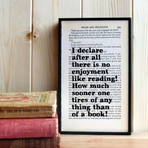 Pride and Prejudice Quote – Art Print by Bookishly