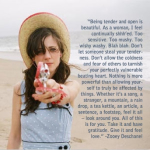 Zooey Deschanel on tenderness