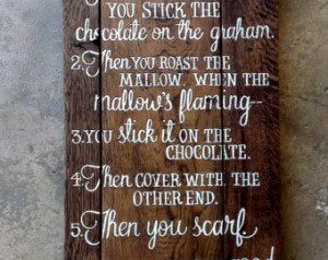 SANDLOT s'mores quote...CUSTOM quote hand-painted wooden wall ...