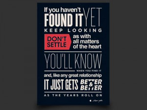 Jobs quote from 2005 Stanford commencement address. The man ruled and ...