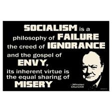 Churchill Socialism Quote Large Poster