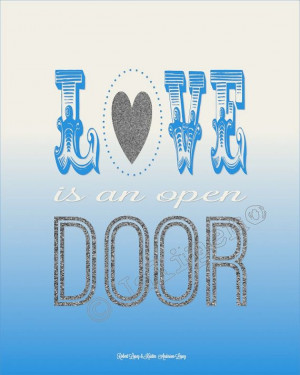 Love is an Open Door - Disney Frozen Quote INSTANT DOWNLOAD PRINTABLE ...