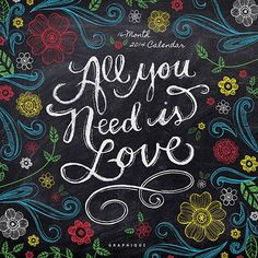 cheerful words and colorful art, all in a whimsical chalkboard ...