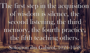 Friday's Final Say - Solomon Gabirol & Wisdom Quote