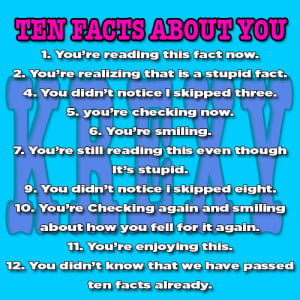 10 Funny Facts About YOU!!