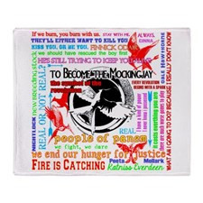 Mockingjay Part 1 Quotes Throw Blanket for