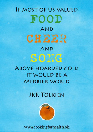 JRR Tolkien quote about food