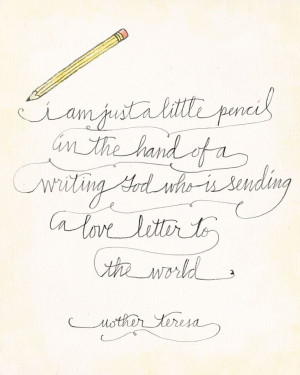 Am Just a Little Pencil Quote 8 x 10 by penmeetpaper on Etsy, $16.00