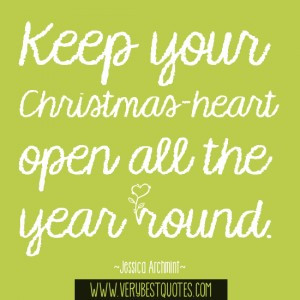 Keep your Christmas-heart open quotes